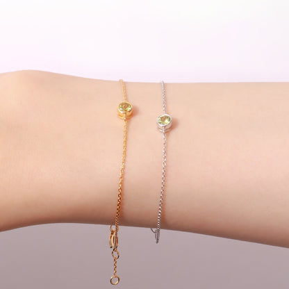Gemstone Bracelet Gold & Silver