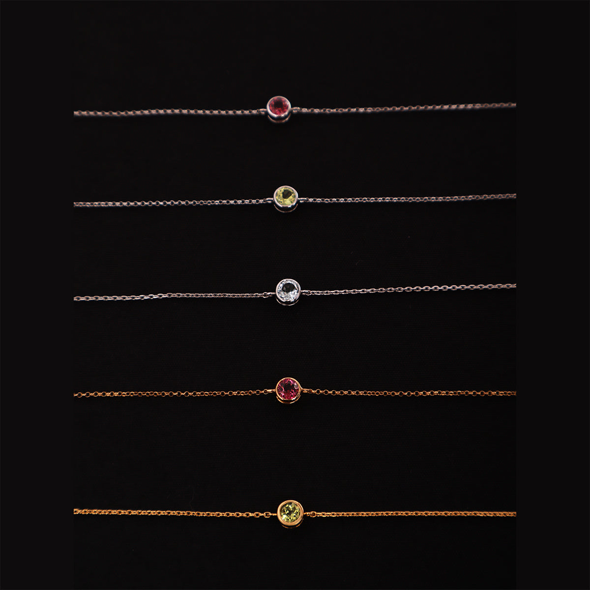 Gemstone Bracelet Gold & Silver