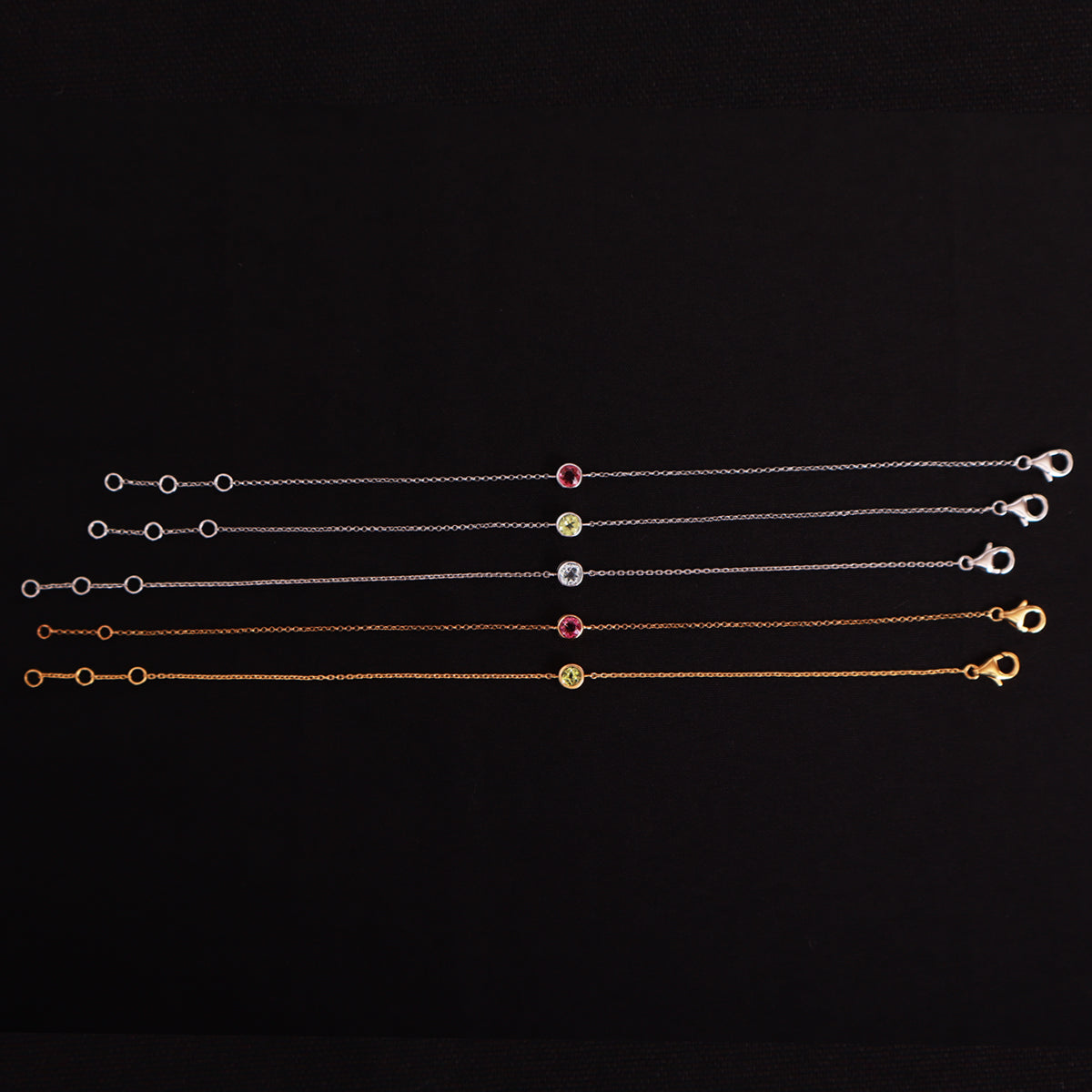 Gemstone Bracelet Gold & Silver